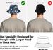 AYPOW Fischerhut Baumwolle Doppelseitig tragbar XL/XXL Unisex, Modisch Großformat Breite Krempe Bucket Hat Sommerhut Sonnenhut Outdoor Leicht Faltbar_voghion.com
