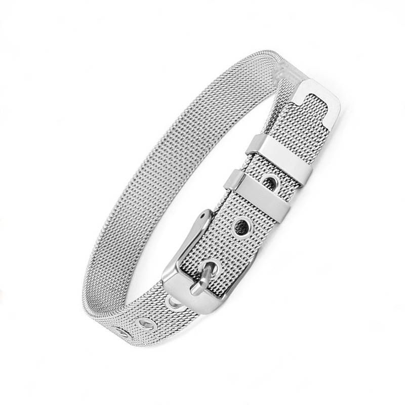 Stainless steel watch strap bracelet Titanium steel buckle Simple atmosphere OL fashion watch strap Diy watch accessories_voghion.com