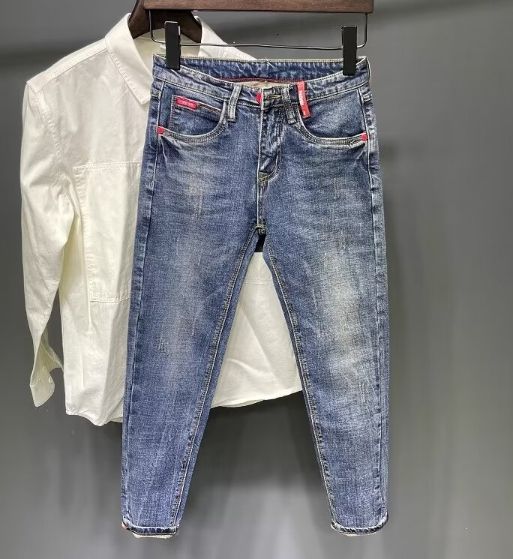 Men's Clothing Carefully Selected New Summer Men's Korean Denim Fashion Brand Casual Elastic Slightly Tapered Small Straight Jeans For Men_voghion.com