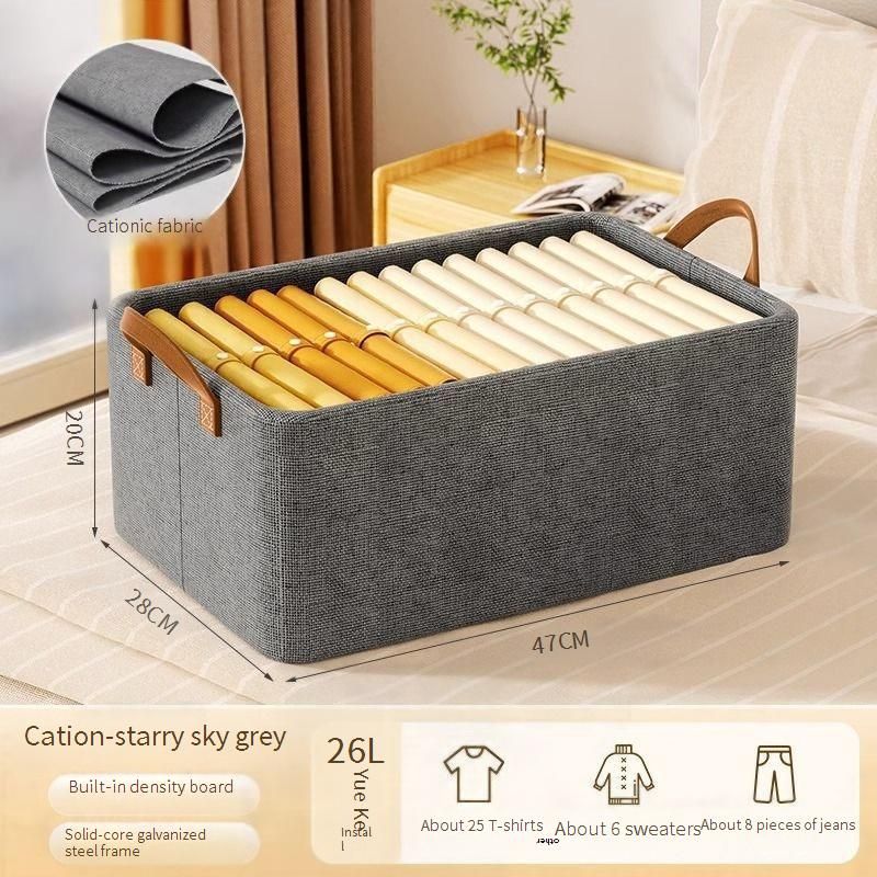 Home Storage Pants Storage Artifact Household Jeans Clothing Trouser Rack Wardrobe Layered Clothes Compartment Box Basket_voghion.com