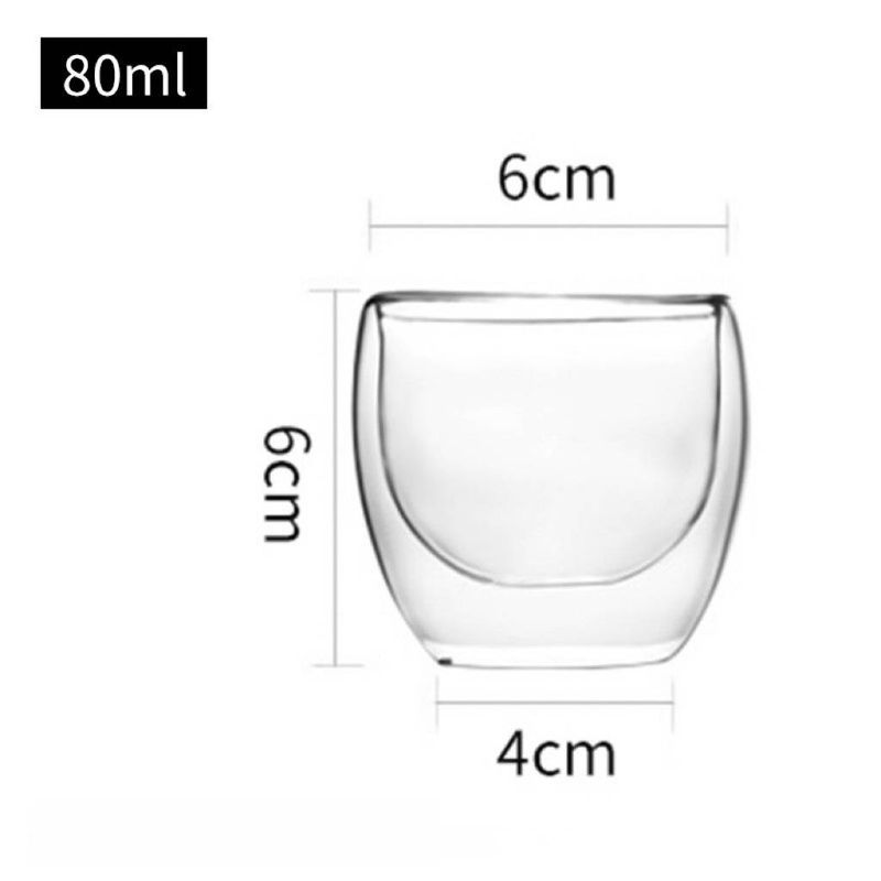 Double-Wall Glass Mug - Egg-Shaped Coffee Cup With Heat Insulation (Perfect For Milk Tea & Hot Drinks Elegant Home & Office Use)​​_voghion.com