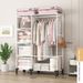 Portable Wardrobe Closet With Dust Cover – Freestanding Closet Organizer With Shelves, Easy Assembly, Modern Design For Home & Dorm_voghion.com