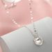 Sterling VENUS Sier Color Aurora Cat Necklace Lady Temperament Sweet Moonstone Meow Planet Clavicle Chain_voghion.com