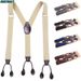VOOTHOST Vintage Suspenders Men Women Adult Leather Trimmed Button End Y Back Adjustable Elastic Trouser Braces Straps Belt Wedding Party VA039_voghion.com