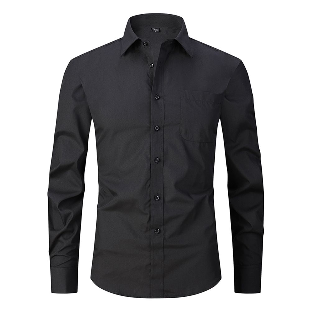 Herrenbekleidung Herren-Langarmhemd mit französischen Streifen – Formelles und legeres Button-Down-Hemd mit Manschettenknöpfen, atmungsaktive Baumwollmischung, entspannte Passform_voghion.com