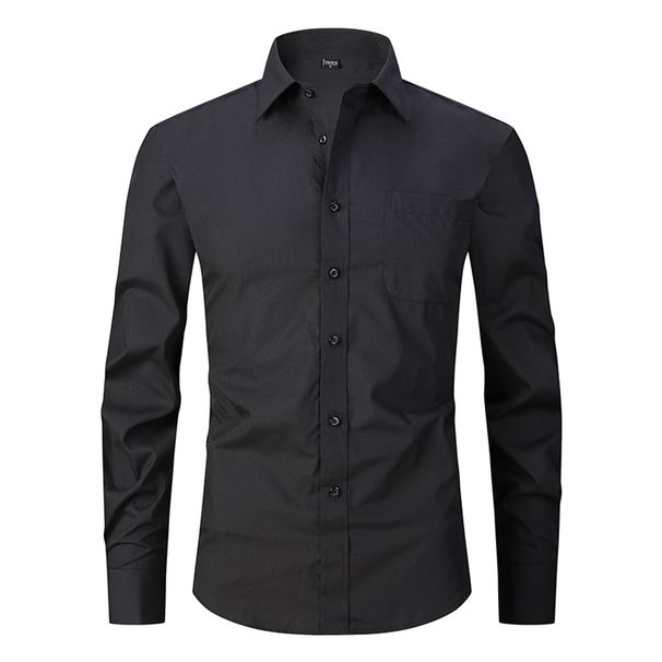 Herrenbekleidung Herren-Langarmhemd mit französischen Streifen – Formelles und legeres Button-Down-Hemd mit Manschettenknöpfen, atmungsaktive Baumwollmischung, entspannte Passform_voghion.com