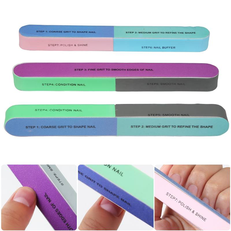 1pcs Seven-sided Nail Files For Nail Art Buffer Sanding Block Professional Polishing File Manicure Tools UV Gel Polish Tools_voghion.com