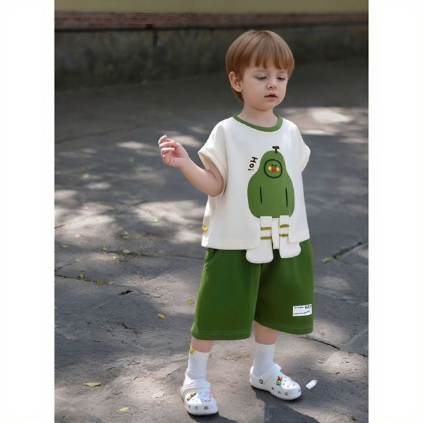 Kids’ Clothing Children's Sleeveless Suit Pure Cotton Summer New Baby Shorts Clothes Boys Summer Clothes Girls T Shirt Children's Clothing_voghion.com