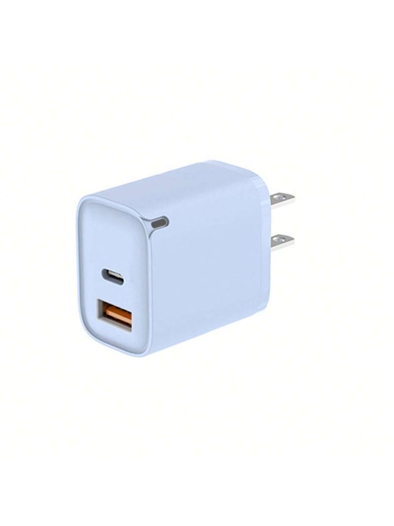 Caricabatterie da muro a doppia porta USB e USB-C da 38 W, adattatore per spina di ricarica rapida di tipo C con doppia porta Power Delivery._voghion.com