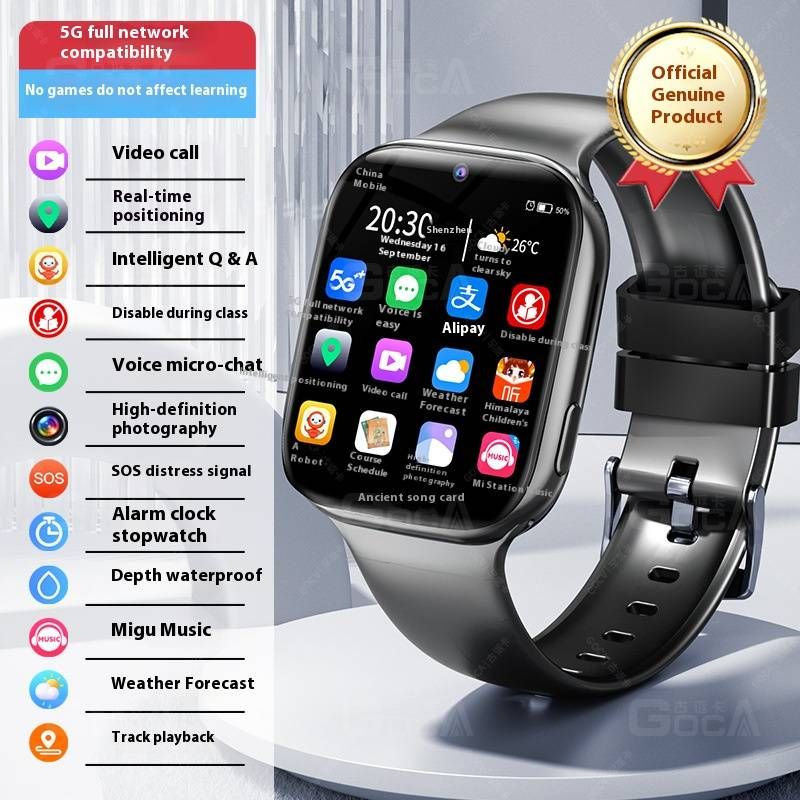 5G Smart Watch For Kids & Teens With HD AMOLED Screen, GPS Tracking, SIM Card Support, Parental Controls & Contactless Payment​_voghion.com