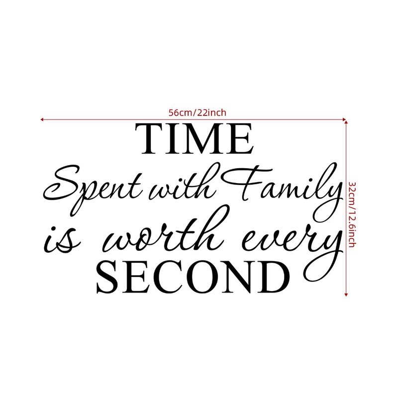 letter Time Second carved English Living  wall stickers_voghion.com