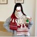 Regalo di Natale Cervo Unisex Inverno Coppia Stile Versatile Sciarpa Tricolore Studente Caldo All'ingrosso Spedizione Gratuita_voghion.com