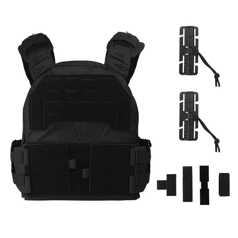 Gilet tattico KZ, nylon Cordura 500D con sistema di sgancio rapido, pettorina regolabile compatibile con MOLLE per allenamento all'aperto e softair_voghion.com