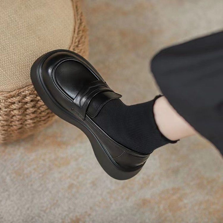 JK Uniform Small Leather Shoes Women's Soft-soled Campus Loafers Soft Leather Single Shoes_voghion.com