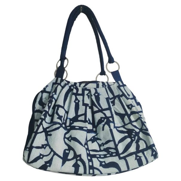 Borsa a tracolla casual da donna, grande capacità, in tessuto stampato a cera, nuova e versatile, autunno/inverno_voghion.com