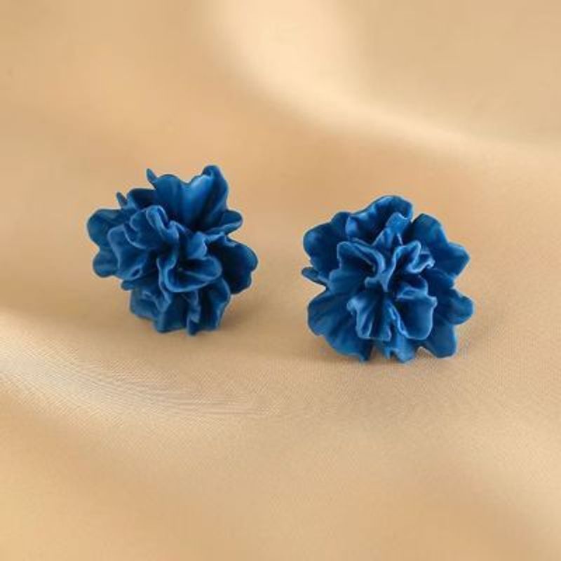 New Blue Earrings Silver Needle Mori Simple Versatile Temperament Earrings Premium Explosive Earrings_voghion.com