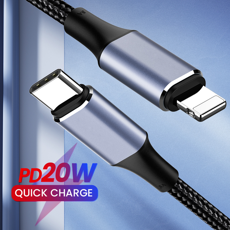 PD 20W Type C To 8 Pin Quick Charge Cable for iPhone 14 13 12 11 Pro Max XS XR 0.5/1/2M Fast Charging USB C Da_voghion.com