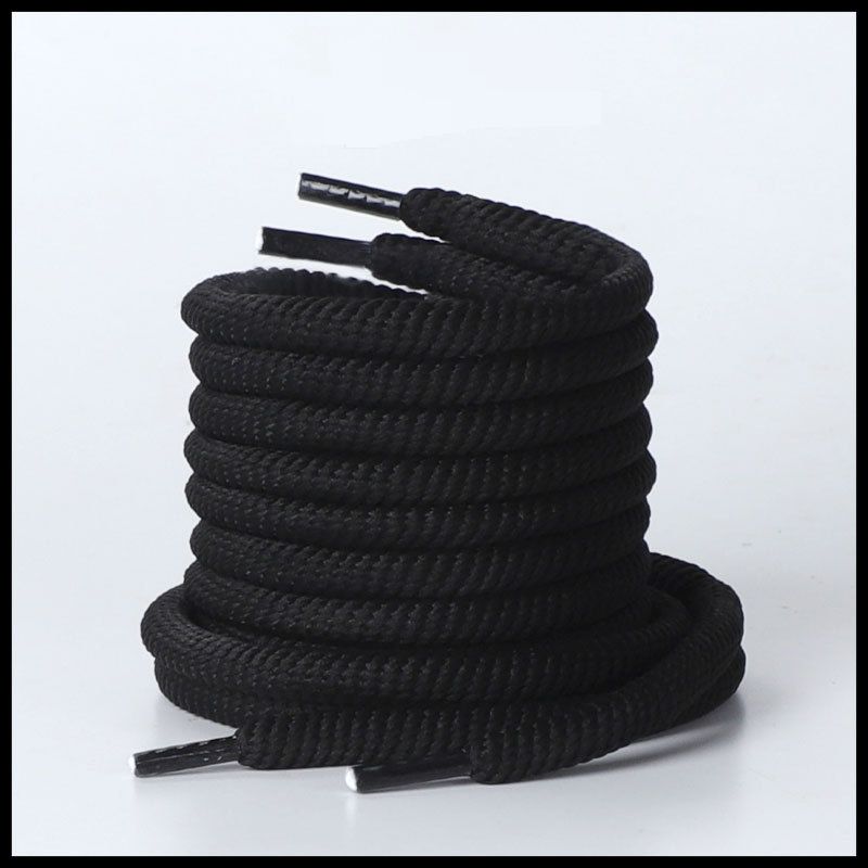 Shoe Accessories Open Smile Bread Shoelaces Canvas Shoes Dad Shoes Men And Women Black And White Bold Round Shoelaces Suitable_voghion.com