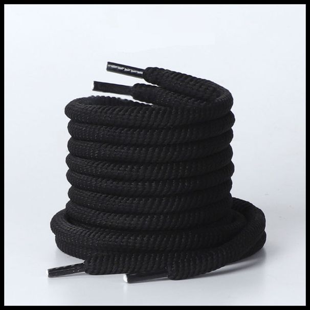 Shoe Accessories Open Smile Bread Shoelaces Canvas Shoes Dad Shoes Men And Women Black And White Bold Round Shoelaces Suitable_voghion.com