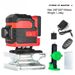 12-Line Self-Leveling Laser Level – High-Precision Green Beam With Magnetic Rotating Base & Auto On/Off For Wall & Floor Alignment_voghion.com