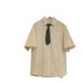 Short Sleeved Workwear Shirt, Men's Summer Tie, Uniform Shirt, Trendy Couple, College Style_voghion.com