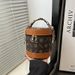 High-End Cylindrical Bucket Bag For Women 2025 Spring New Simple Stylish Fashion Korean Version Printed Single Shoulder Box Bag_voghion.com