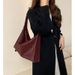 Genuine leather tote 2024 new Hobo cowhide women's extremely simple style, capacity shoulder bag, large bag for women_voghion.com