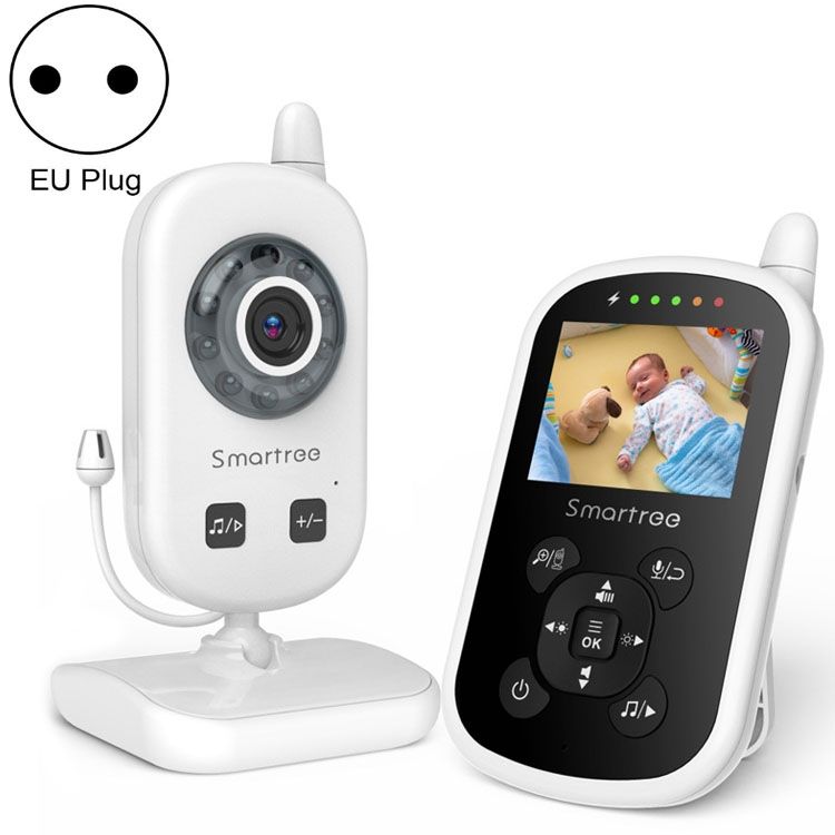 UU24 2.4 pollici Wireless Baby Monitor Camera Temperatura Monitor 2 vie Audio VOX Lullaby Spina UE_voghion.com