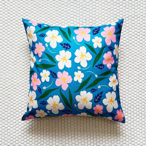 Cross-Border erikois sakeuttamiseen salaus pellava pieni tuore kasvi kukka painatus tyynynpäällinen kodin sohvan tyynynpäällinen_voghion.com