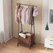 Rolling Garment Rack With Multi-Tier Storage - Sturdy Metal Clothes Hanger With Wheels For Home & Office - Space-Saving Triangle Design_voghion.com