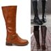 Big round toe high boots fat thin two knights with thick heels_voghion.com