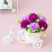 Artificial flowers, artificial flowers, decorative silk flowers, artificial potted plants, ornaments, bicycle potted plants, bow colors are random_voghion.com