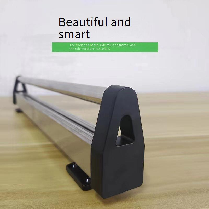 3rd Generation 55cm Stainless Steel Pants Hanger - Top Mount Extendable Rail System With Smooth Pull-Out Design_voghion.com