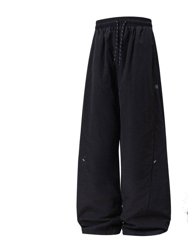 Wasserabweisende Ganzjahreshose für Herren – Wintertaugliche Baumwollmischung, Spaltfalten-Design (Schwarz/Eisengrau, M-XXXL)_voghion.com