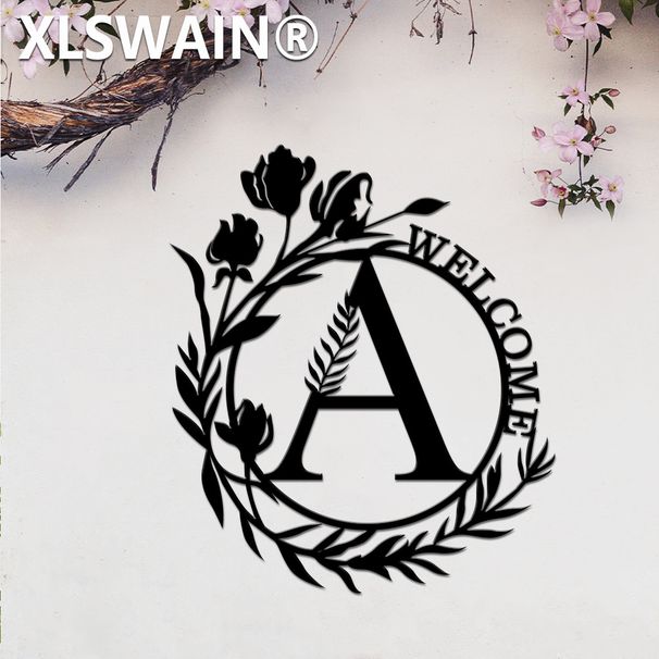 Metal Logo, Personalized Letter Name Logo, Outdoor Surname Mural, Anniversary Wedding Gift_voghion.com