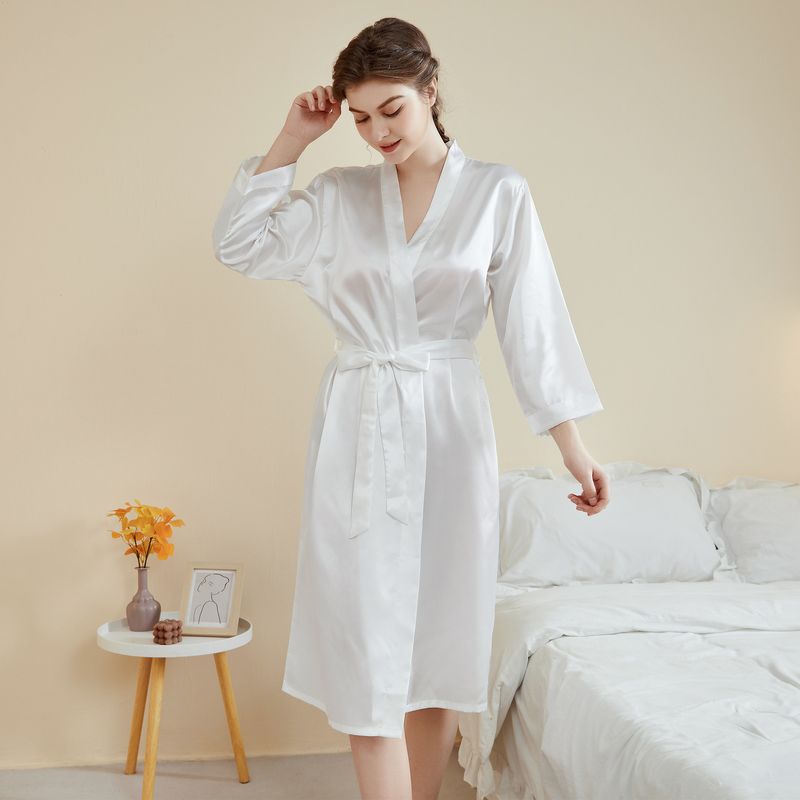 Pijamas para mujer, pijamas para el hogar, primavera y verano, ligeros, de lujo, con mangas de nueve puntos, camisón largo y fresco, bata de baño, ropa para el hogar._voghion.com
