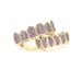 Vampire Hip Hop Gold Hosenträger Rose Rot Micro Intarsien Zirkon Vergoldet Grillz Hip Hop Gold Hosenträger_voghion.com