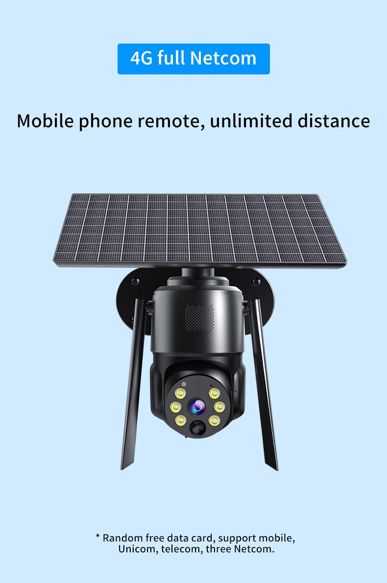 Starlight Solar Security Camera - 4G LTE Color Night Vision No WiFi & No Power Needed IP66 Waterproof AI Motion Detection_voghion.com