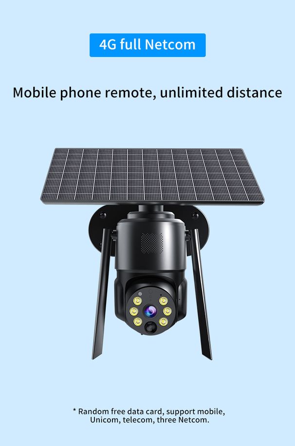 Starlight Solar Security Camera - 4G LTE Color Night Vision No WiFi & No Power Needed IP66 Waterproof AI Motion Detection_voghion.com