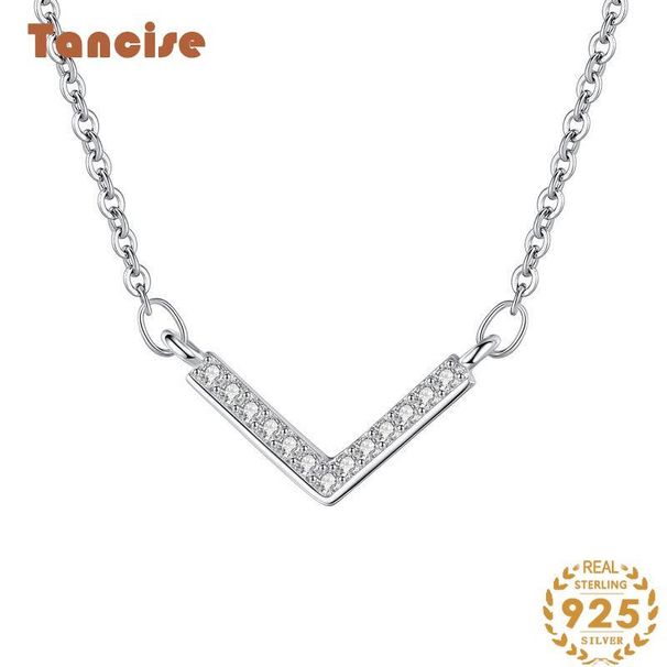 Collana in argento sterling Tancise S925 da donna, collane con pendenti completi, personalità semplice._voghion.com