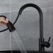Kitchen Faucet With Rotatable Hot/Cold Controls 304 Stainless Steel Pull-Out Sink With Retractable Spout_voghion.com