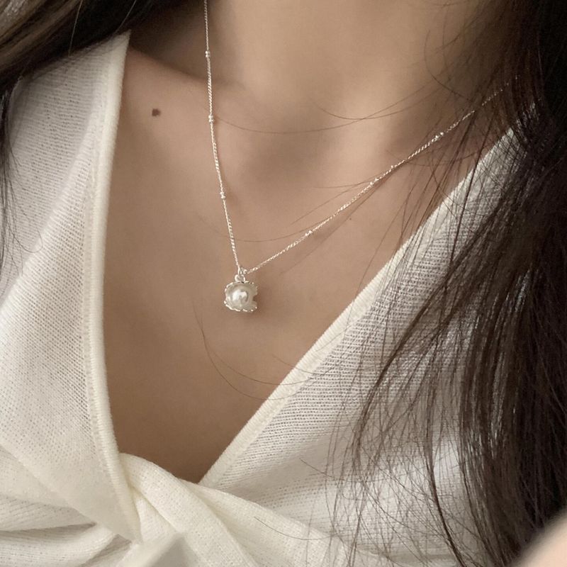 Perlenmuschelkette für Damen, leichter Luxus, Nischendesign, modischer Instagram-Stil, exquisites Temperament,_voghion.com