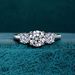 Anel empilhável de diamante de 1 quilate com três mundos para mulheres, moda simples, versátil e de alta qualidade_voghion.com