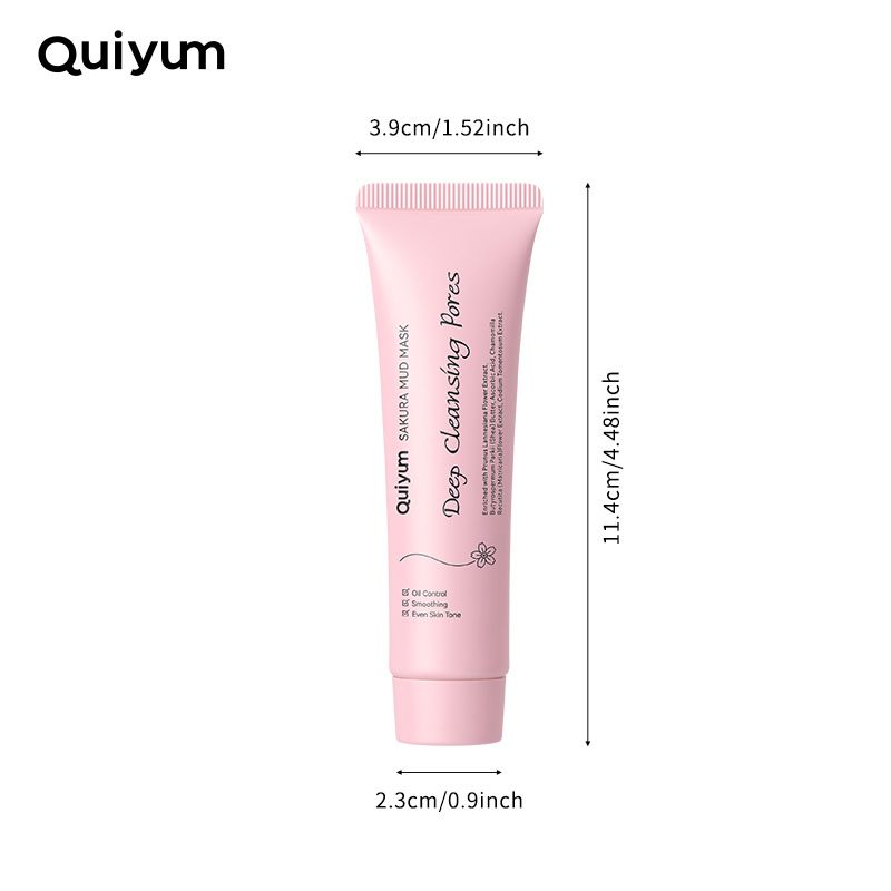 Masque de boue Sakura QUIYUM (tuyau) 30 g Nettoyant, hydratant et hydratant_voghion.com