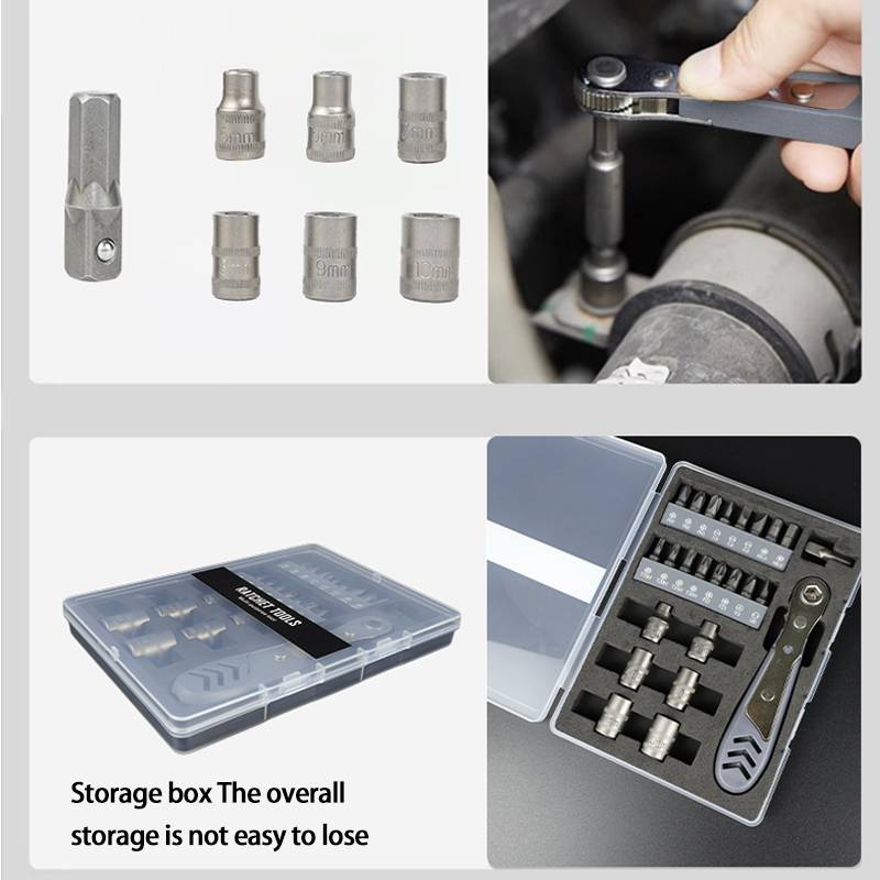 A Good Partner For Home Gardening Maintenance|24-in-1 Ratchet Wrench Set, Compact Structure, Easy Operation, Improve Maintenance Efficiency._voghion.com