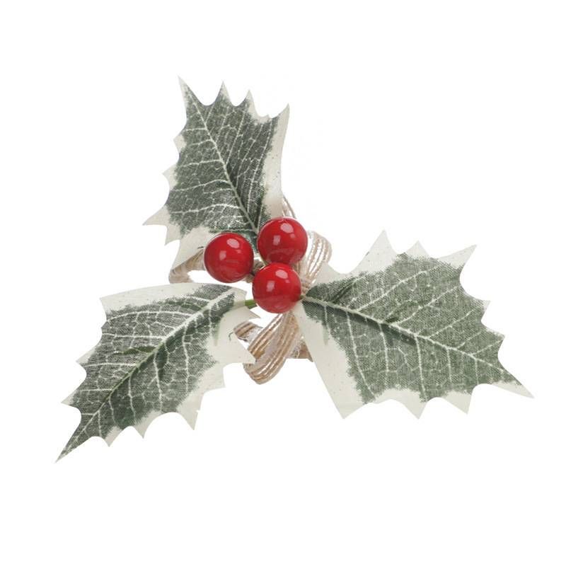 Creative Christmas Candlelight Dinner Napkin Rings With Simulated Metal Napkins, New High-end Western-style Restaurant Napkin Rings_voghion.com