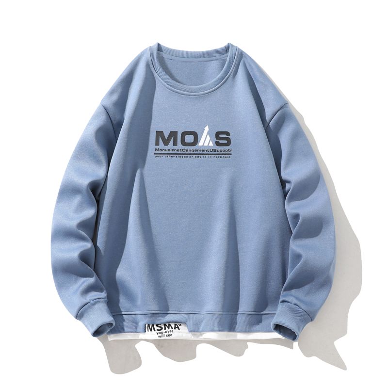 [Fonte Yipin] YPY-6007-P20 Maglione 2023 Primavera Americano Stampa di lettere Falso in due pezzi a maniche lunghe Versatile Top da uomo_voghion.com