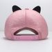 Unisex Baseball Children Cat Ears Rivets Sun Cowboy Hat Snapback Rhinestones Diamond for Boy Girls Casual Cap Bone Gorro_voghion.com