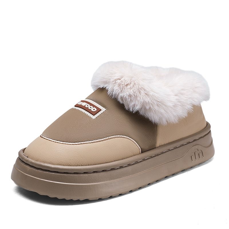 Herren-Winterhausschuhe mit Fleecefutter, rutschfester dicker Sohle, gemütliche Hausschuhe für drinnen und draußen bei kaltem Wetter_voghion.com