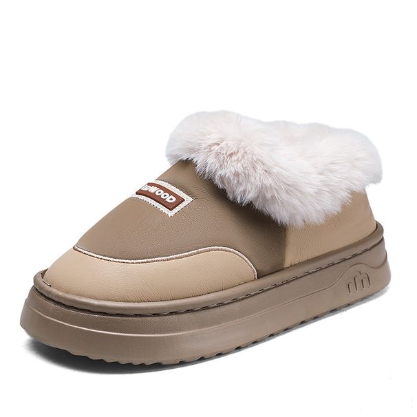 Herren-Winterhausschuhe mit Fleecefutter, rutschfester dicker Sohle, gemütliche Hausschuhe für drinnen und draußen bei kaltem Wetter_voghion.com